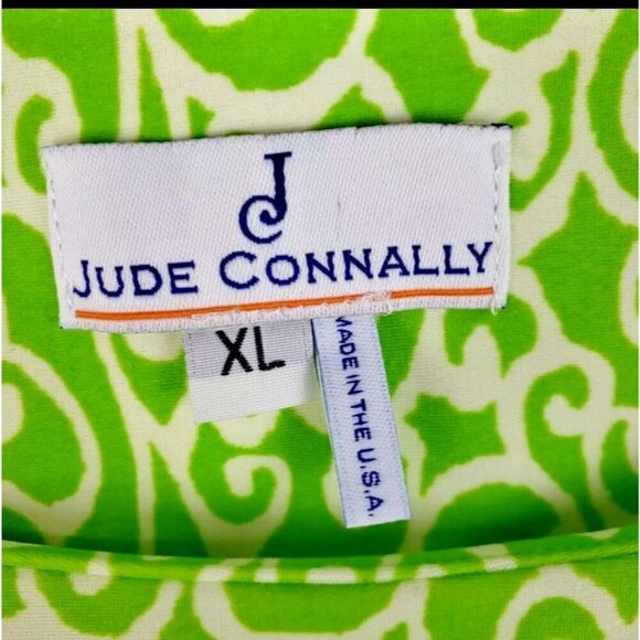 Jude Connally Green Swirl Jude Cloth Sleeveless Beth Dress SIZE-XL - Picture 2 of 5